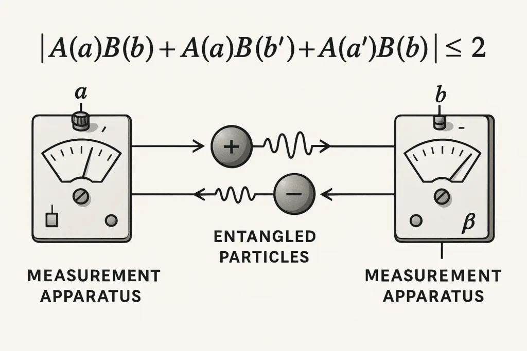 Bell's Theorem 2 Bell inequality experimental setup and mathematical formula
