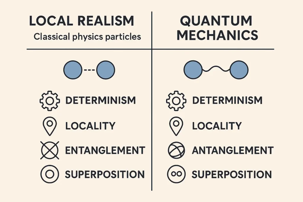 Bell's Theorem 1 Local realism versus quantum mechanics comparison